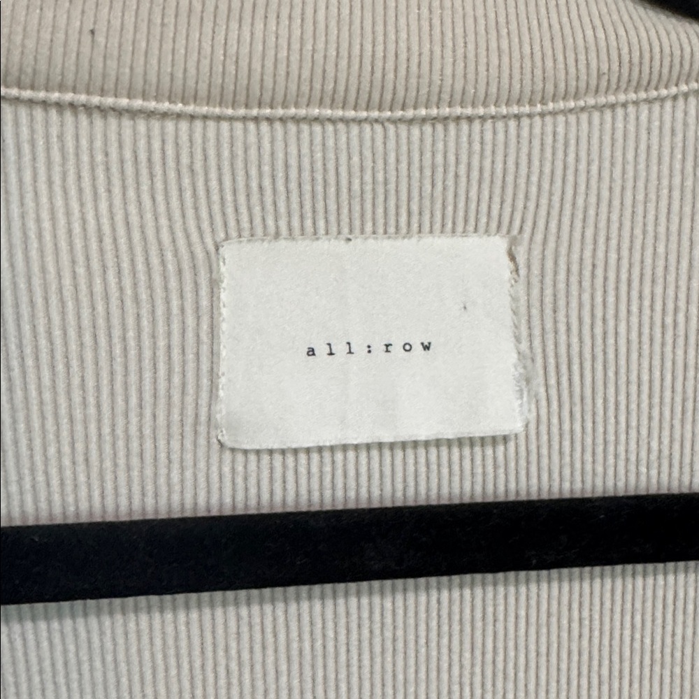 All:Row Cream Ribbed Shacket Medium - Picture 2 of 8